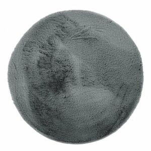 AmeliaHome Kožešina Lovika tmavě šedá, průměr 120 cm
