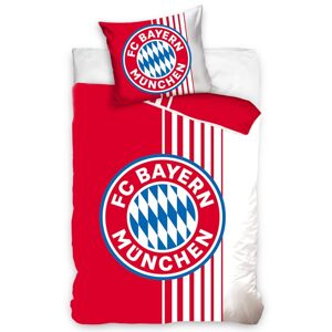 Bavlněné povlečení FC Bayern Mnichov Rote Streifen, 140 x 200 cm, 70 x 80 cm