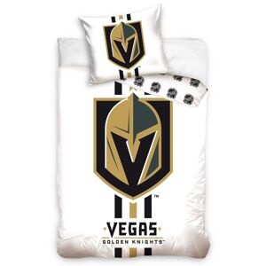 Bavlněné povlečení NHL Vegas Golden Knights White, 140 x 200 cm, 70 x 90 cm