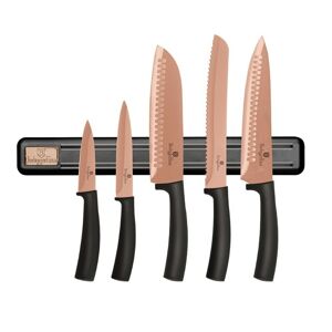 Berlinger HausSada nožů s magnetickým držákem 6 ks Black Rose Collection