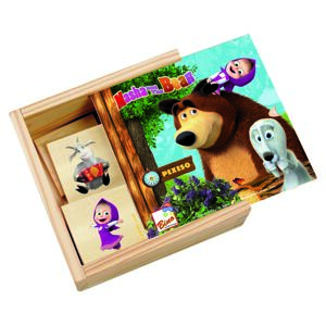 Bino Memo v krabičce Máša a medvěd, 12 x 5 x 10 cm