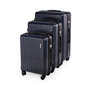 Sada 3ks cestovních kufrů na kolečkách Compactor Terra,S+L+XL, včetně pumpy,váhy,zámek TSA,tmavě modré