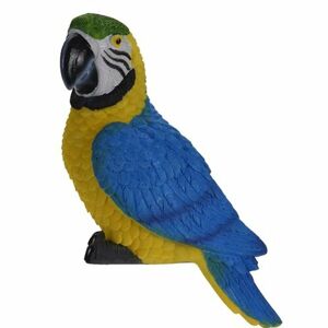 Dekorační papoušek Ara ararauna, 7 x 10 x 18 cm