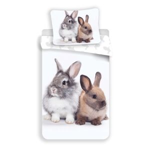 Dětské bavlněné povlečení Bunny Friends, 140 x 200 cm, 70 x 90 cm