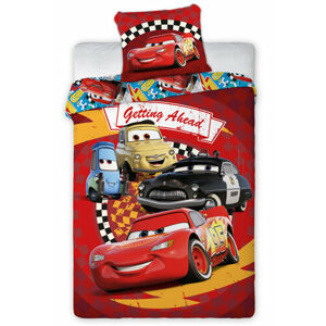 Tiptrade Dětské bavlněné povlečení Cars 3 Blesk McQueen a přátelé, 140 x 200 cm, 70 x 90 cm