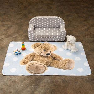 Vopi Dětský koberec Ultra Soft Medvídek modrá, 130 x 180 cm