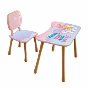 Dětský stolek s židličkou Holčička s balónky,65 x 41 x 47 cm