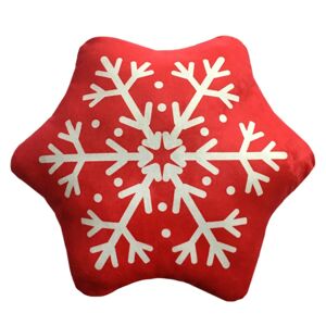 Domarex Vánoční tvarovaný polštářek Sněhová vločka, 30 cm