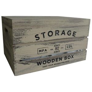 Dřevěná úložná krabice Wooden box hnědá, 30 x 19 x 16 cm