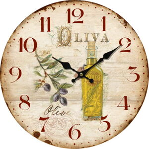 Dřevěné nástěnné hodiny La oliva , pr. 34 cm