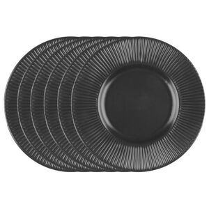 Florina Sada dezertních talířů Capri, 22 cm, 6 ks, černá