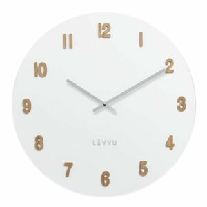 Lavvu LCT4070 dřevěné hodiny White, pr. 50 cm