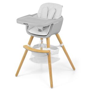 Milly Mally Jídelní židlička 2v1 Espoo bílá, 83,5 x 52 x 52 cm
