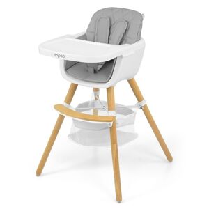 Milly Mally Jídelní židlička 2v1 Espoo šedá, 83,5 x 52 x 52 cm