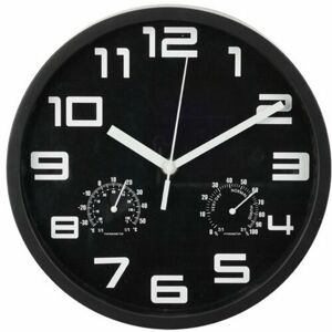 Nástěnné hodiny Bristol, 25 x 4 cm, černá