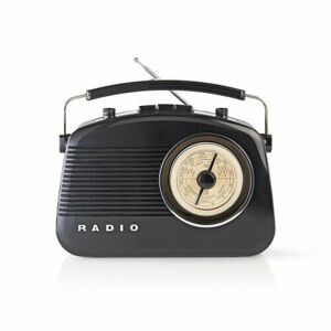 Nedis Přenosné FM Rádio FM / AM, černá