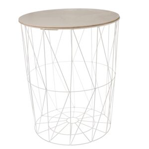 Odkládací stolek Lucan bílá, 57 cm