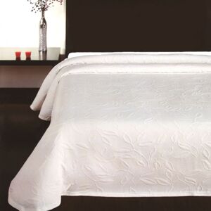 Forbyt Přehoz na postel Floral bílá, 140 x 220 cm, 140 x 220 cm
