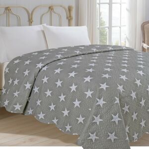 Přehoz na postel Stars šedá, 220 x 240 cm