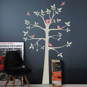 Samolepicí dekorace Šedý pastelový strom