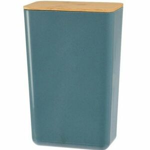 Úložný box s bambusovým víkem Roger, 13 x 20,7 x 8 cm, modrá