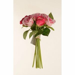 Umělá kytice růžových poupat, 22 cm