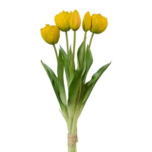 Umělý svazek tulipánů sv. 5 ks žlutá, v. 38 cm