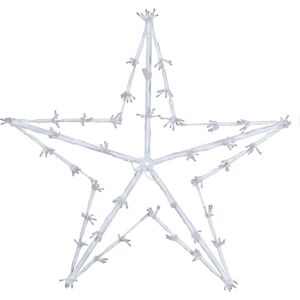Vánoční LED dekorace White star, 80 cm