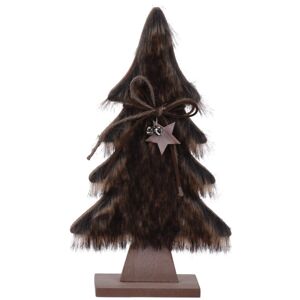 Vánoční dekorace Hairy tree tmavě hnědá, 41 cm
