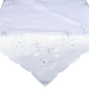 Forbyt Vánoční ubrus Hvězdičky bílá, 85 x 85 cm