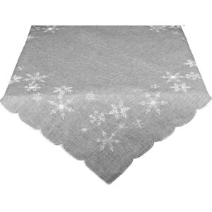 Forbyt Vánoční ubrus Hvězdičky šedá, 85 x 85 cm