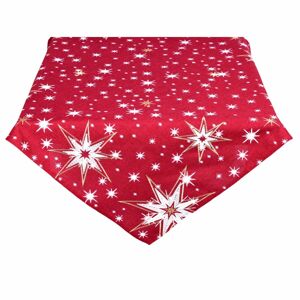 Forbyt Vánoční ubrus Hvězdy červená, 85 x 85 cm